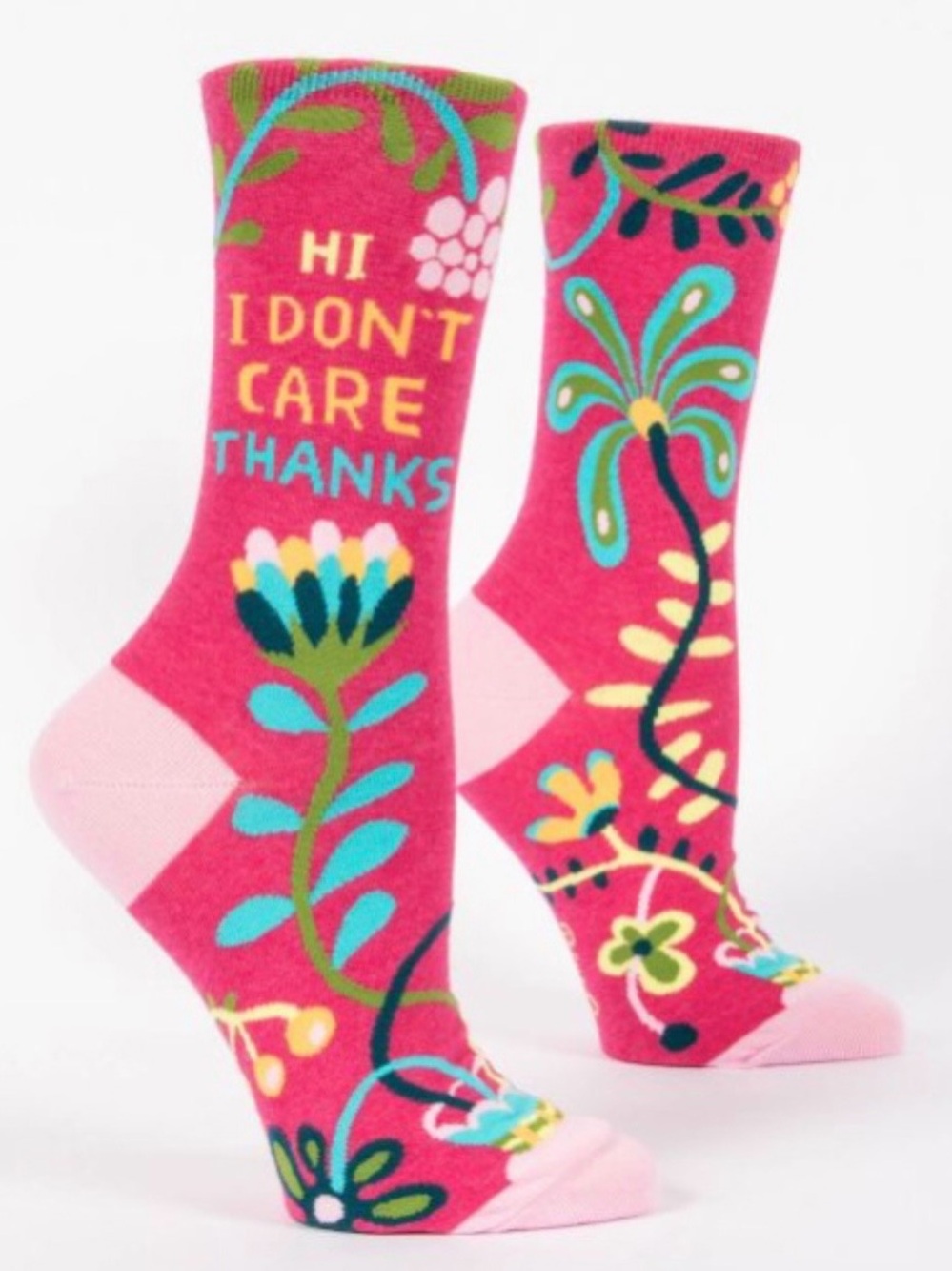 Blue Q Novelty Socks - "Hi I Don't Care Thanks"